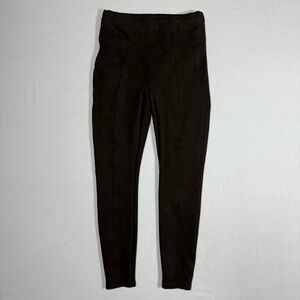 Spanx Faux Suede Leggings Chocolate Brown Medium